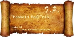 Theobald Peónia névjegykártya